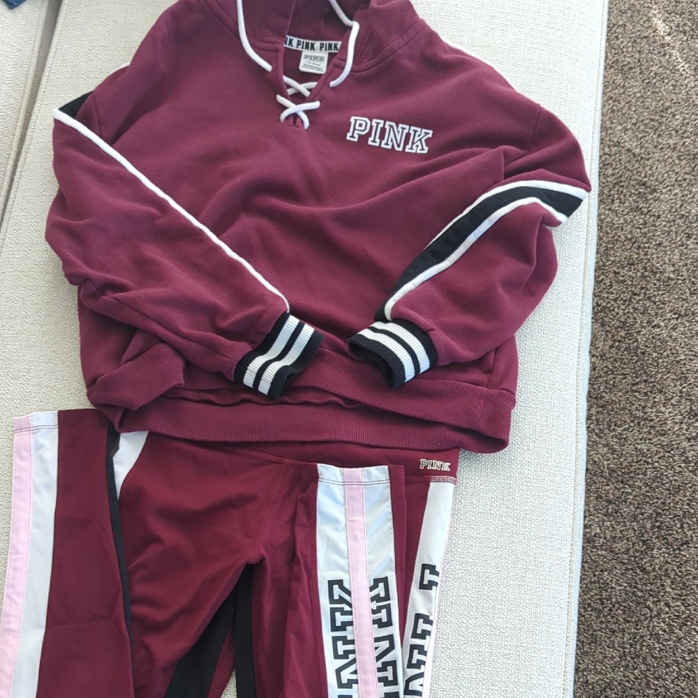 PINK Victoria's Secret Burgundy Activewear